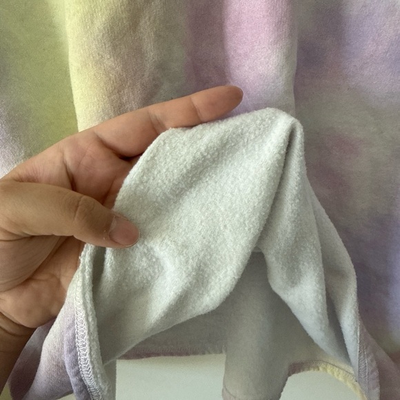 Peanuts Pastel Tie-Dye Crewneck Sweatshirt in Yellow, Lavender, Pink - Picture 7 of 7